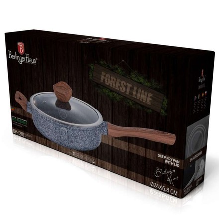 Pánev hluboká s poklicí s mramorovým povrchem Berlingerhaus BH 1210 Forest Line 24 cm (1)