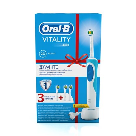 Elektrický zubní kartáček Oral-B Vitality 3DWhite D12.513 + EB 18-2 3D White Luxe
