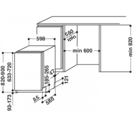 Vestavná myčka nádobí Whirlpool WIO 3T133 DEL (1)