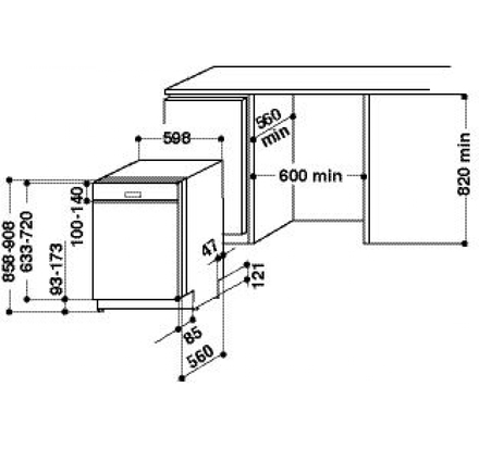 Vestavná myčka nádobí Whirlpool WBO 3T323 6P X (1)