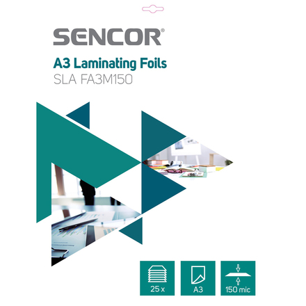Laminovací fólie Sencor SLA FA3M150 Fólie A3 150mic 25ks