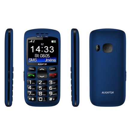 Mobilní telefon pro seniory Aligator A670 Senior Blue