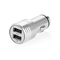 Autonabíječka GoGEN Autonabíječka kovový bezpečnostní hrot, 2x USB - stříbrná (8)