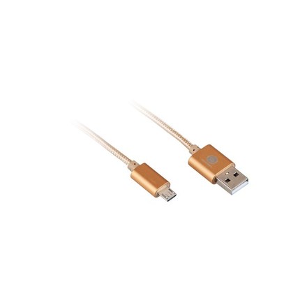 USB kabel GoGEN MICUSB 100 MM06 USB/micro USB, oplétáný, 1m, zlatý