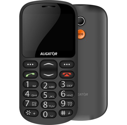 Mobilní telefon pro seniory Aligator A880 Black