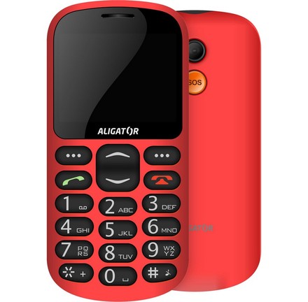 Mobilní telefon pro seniory Aligator A880 Red