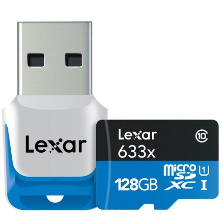 Paměťová karta Lexar 128GB microSDHC HS633x UHS-1+adap (Class 10)