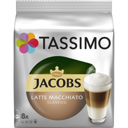 Kávové kapsle Tassimo Jacobs Latte Macchiato Classico 8 ks