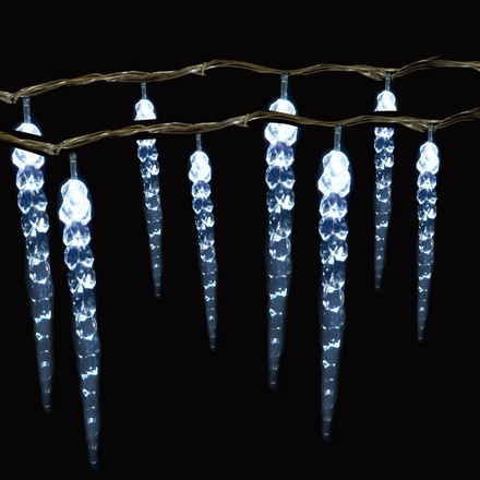 Vánoční osvětlení Sharks (SA067) Světelný řetěz (rampouchy) se 40 LED diodami, bílá