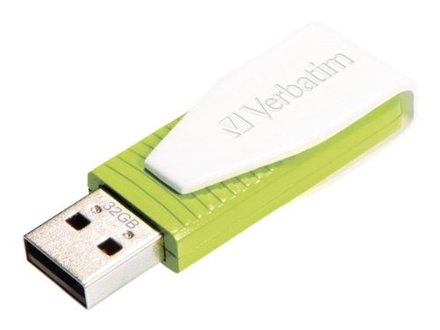 USB Flash disk Verbatim FD 32GB Swivel Green