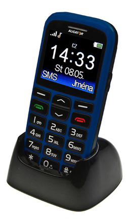 Mobilní telefon pro seniory Aligator A680 Senior Blue