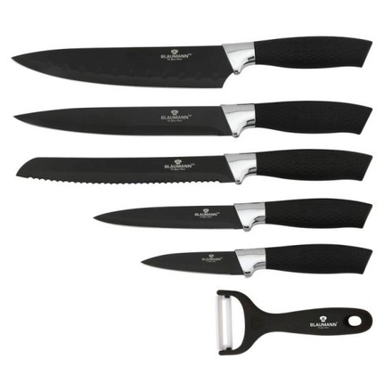 Sada nožů s nepřilnavým povrchem Blaumann BL 2072 Sada nožů 7 ks s nepřilnavým povrchem Black Crocodile Line