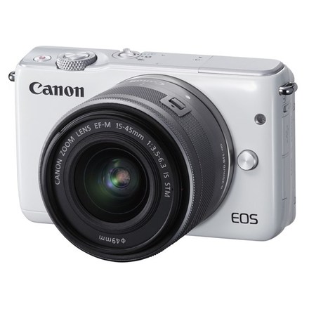 Kompaktní fotoaparát s vyměnitelným objektivem Canon EOS M10 + 15-45mm STM, bílý
