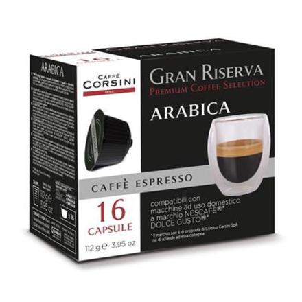 Kávové kapsle CAFFÉ CORSINI GRAN RISERVA ARABICA, 16 ks